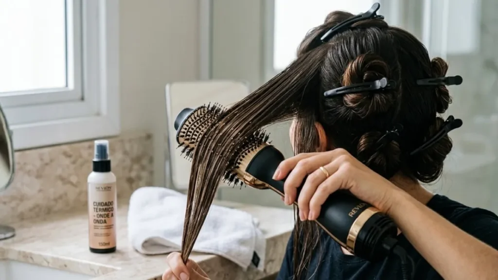 Cabelo sem frizz: aprenda a usar a escova secadora