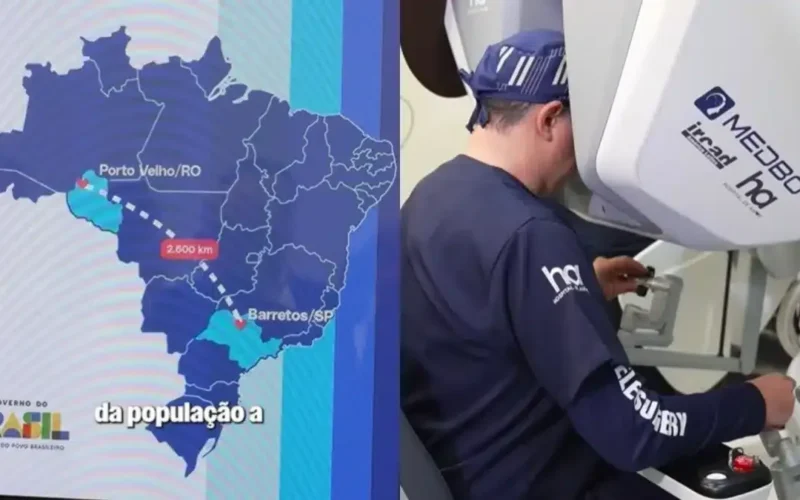 SUS faz 1ª telecirurgia robótica a 2.700 km em hospital filantrópico